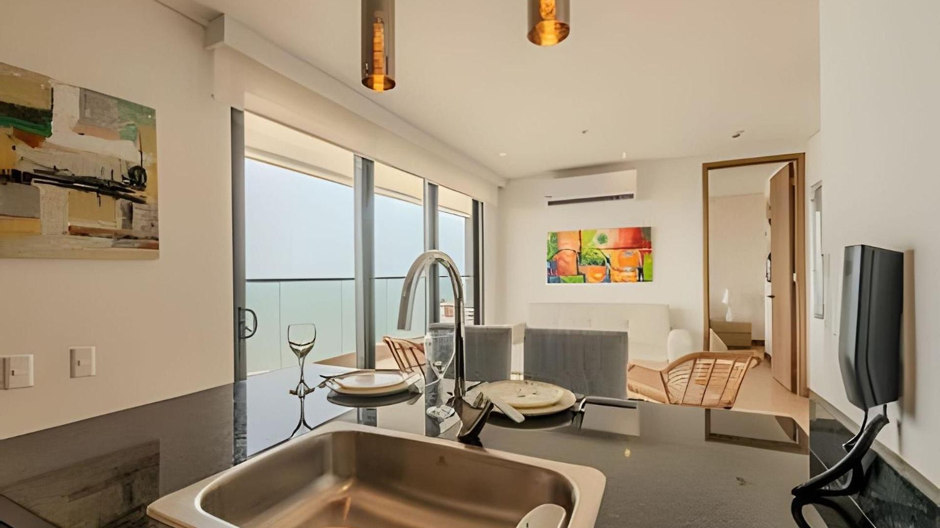 Vista Al Mar/ Centro Histórico/ Nuevo Piso 26 1br Apartamento Cartagena