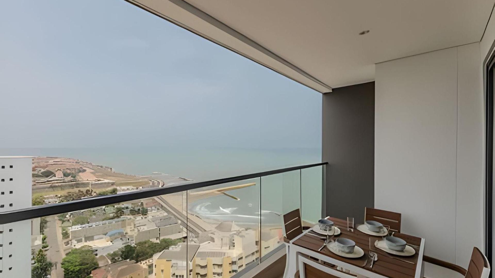 Apartamento Vista Al Mar/ Centro Histórico/ Nuevo Piso 26 1br