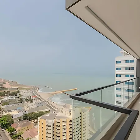 Vista Al Mar/ Centro Histórico/ Nuevo Piso 26 1br Apartamento Cartagena