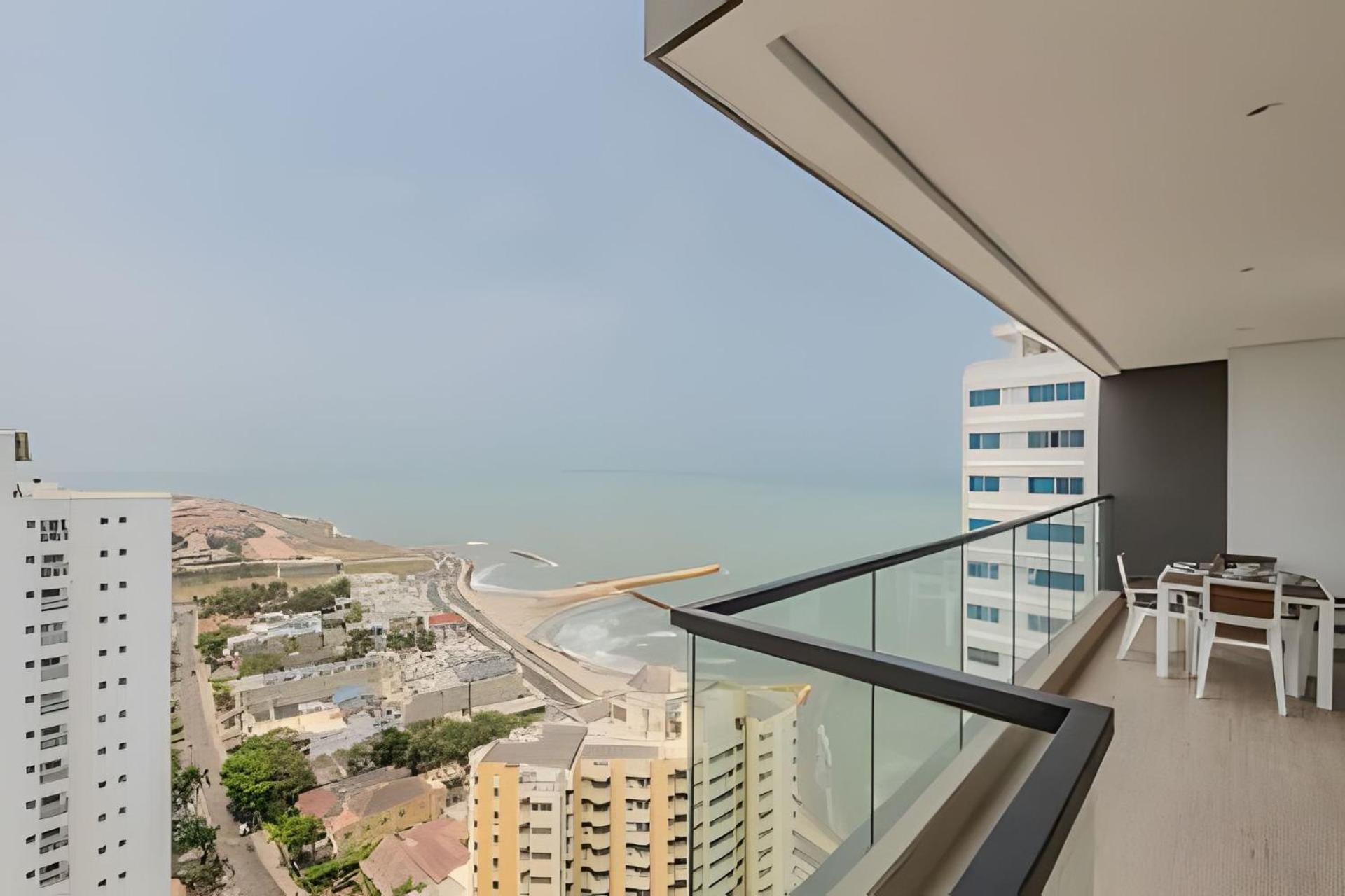 Vista Al Mar/ Centro Historico/ Nuevo Piso 26 1br Apartamento Cartagena