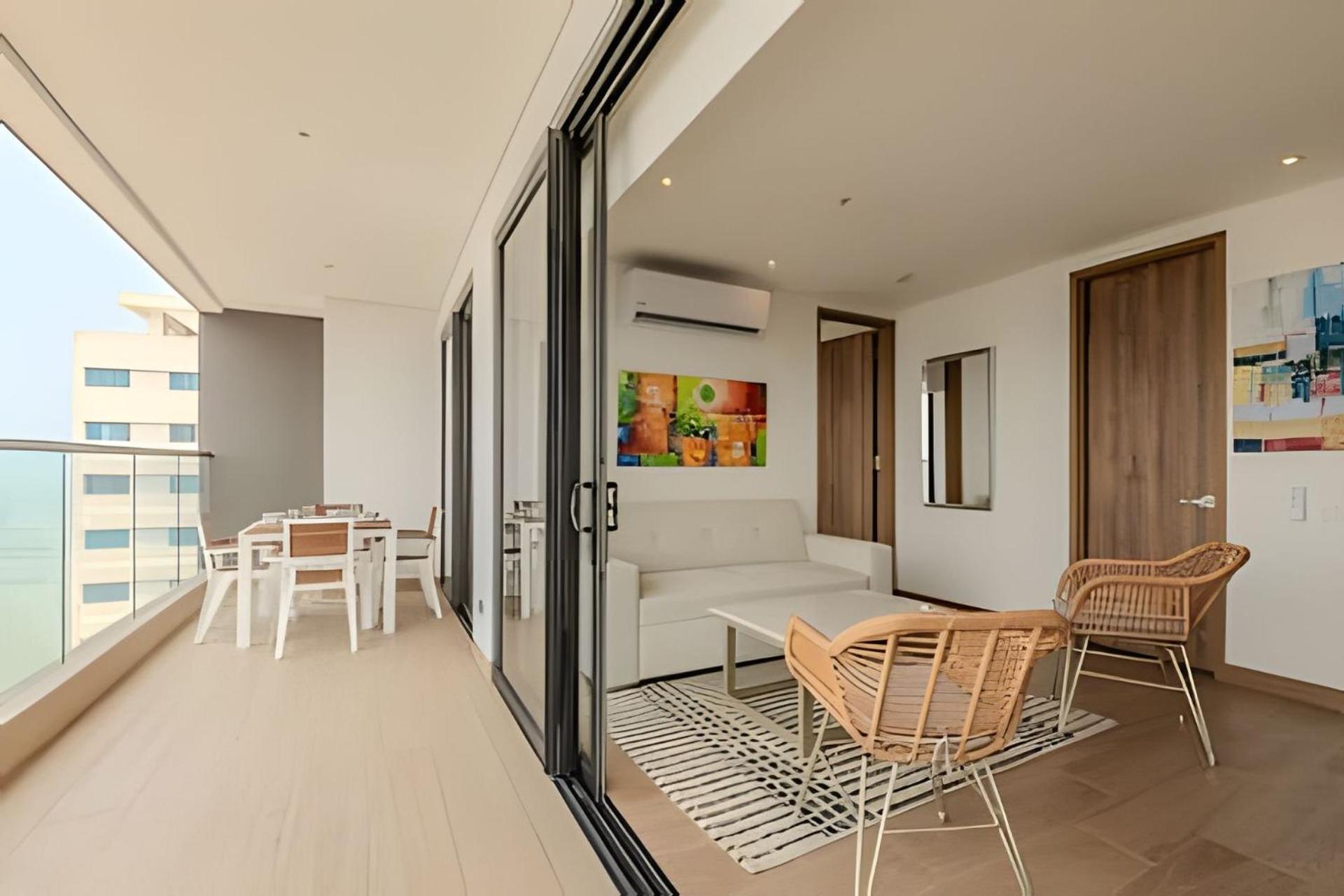 Apartamento Vista Al Mar/ Centro Historico/ Nuevo Piso 26 1br Cartagena