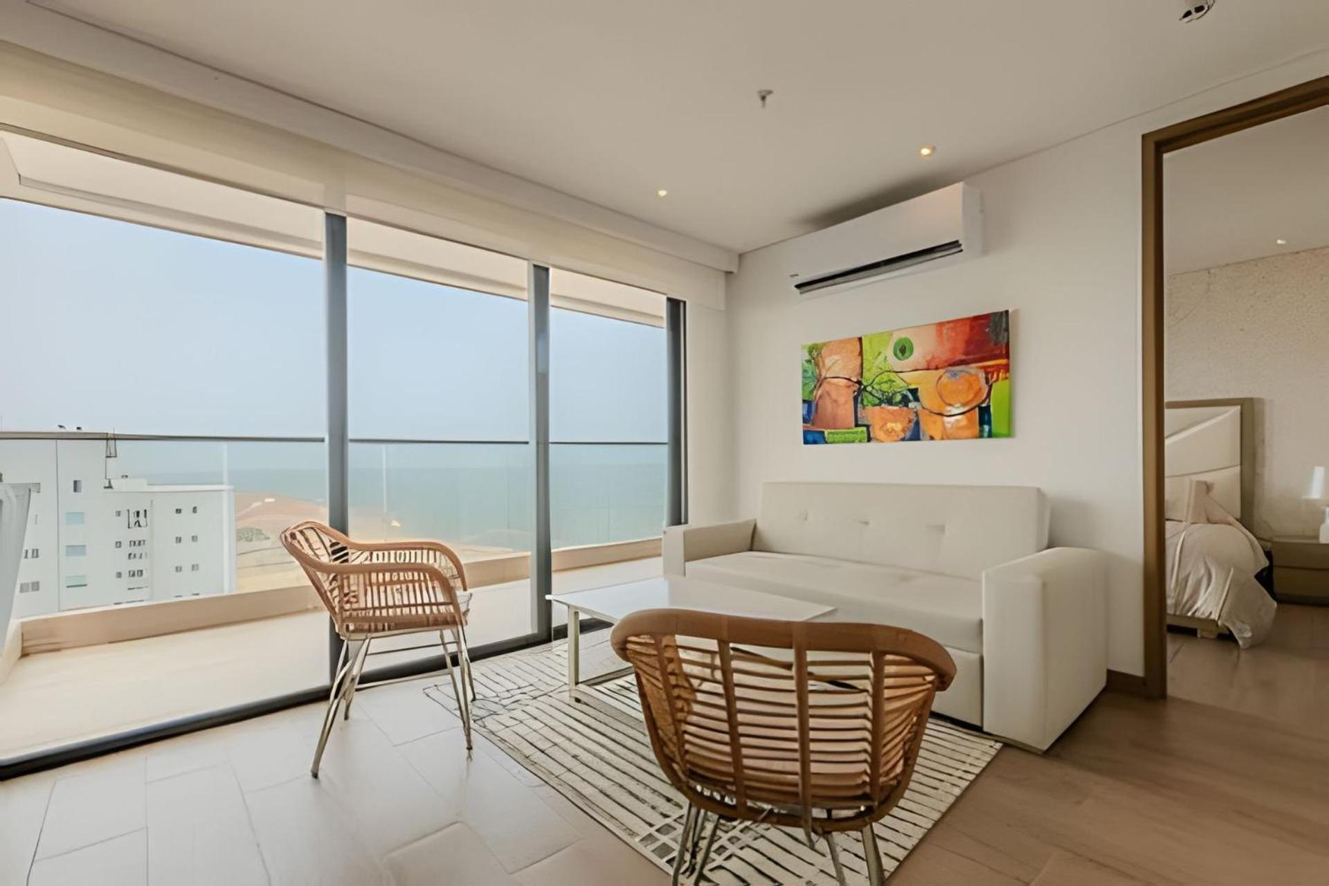 Vista Al Mar/ Centro Historico/ Nuevo Piso 26 1br Apartamento Cartagena